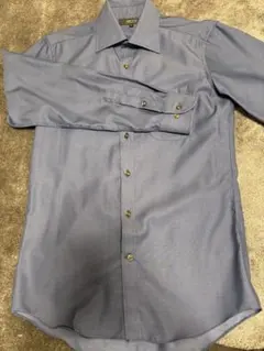 COMME CA ISM 青 長袖シャツ M