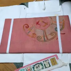結城紬　袋帯　お太鼓柄のサムネイル