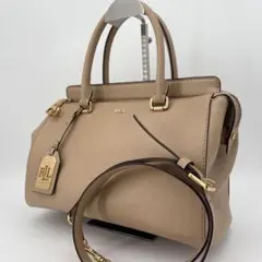 極美品 ローレンラルフローレン ショルダーバッグ ハンドバッグ 2way シボ革のサムネイル