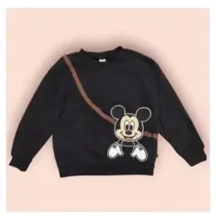 130 futafuta ミッキーマウス ポシェット風 長袖スウェット