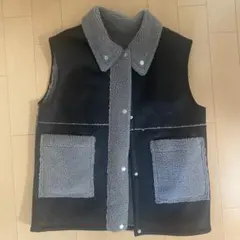 kastane カスタネ フェイクムートンベスト　リバーシブル