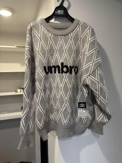 UMBRO ダイヤモンド柄 セーター グレー