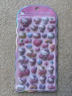 【正規品】サンリオ　コットンパフィーシール 　 ハローキティヒョウ柄