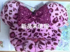 ディズニー　ミニー　ファンキャップ　ヒョウ柄　ピンク