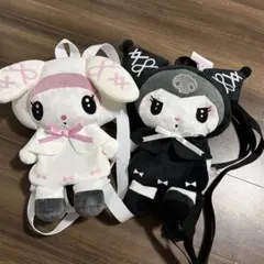 月夜のメロクロぬいぐるみリュック　マイメロディ クロミ　2種セット