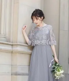 ap【美品】ガール ドレス ワンピース プリーツスカート 結婚式 パーティー