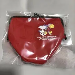 日本生命 スヌーピー がま口ポーチ レッド