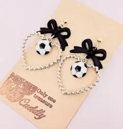ピアス　イヤリング　サッカーボール　サッカー　部活　応援　観戦　※3719