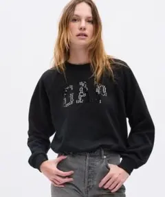 GAP スパンコール トレーナー ブラック S サイズ