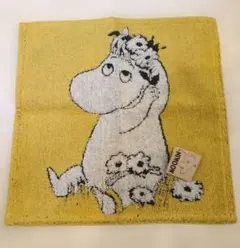 ムーミン タオルハンカチ イエロー