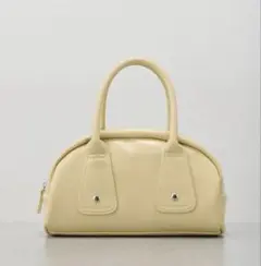 【　完売品　】カスタネ　フラップカラーボストンBAG レモンイエローのサムネイル