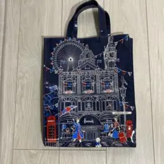 Harrods ハロッズトートバッグ ネイビー ロンドンデザインのサムネイル