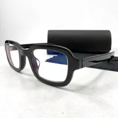 Prada 안경테, 디그리 스퀘어 풀 림, 블랙 테두리가 있는 블랙 케이스