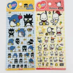 新作！韓国限定　サンリオ　5サイズステッカー　ぷっくりシール　タキシードサム