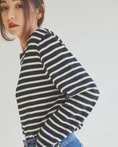 【美品】RANDEBOO ベーシックボーダー トップス
