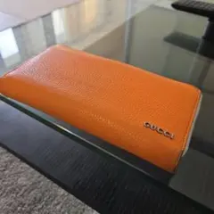 GUCCI オレンジ レザー 長財布のサムネイル