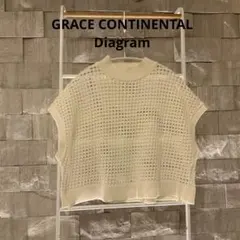 グレースコンチネンタル　ダイアグラム　メッシュノースリーブトップス