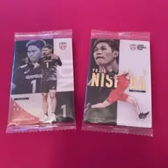 送料込 西田有志 バレーボール日本代表 カード 2枚セット