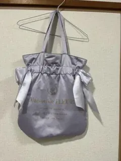 キャンバスダブルリボントートバッグ