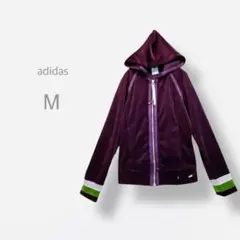 【adidas】　人気　ベロア生地　ダブルジッパー　パーカー　フーディー　洗える