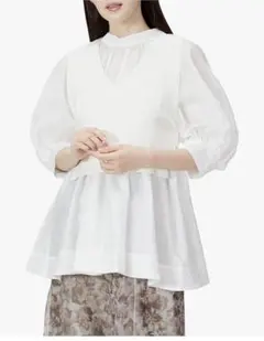 スナイデル　ベストレイヤードペプラムチュニック