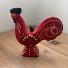 木彫り 鳥型 小物入れ 赤色 郷土玩具 - メルカリ