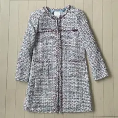 新品未使用 タグ付きEMPORIO ARMANI ツイード ノーカラージャケット