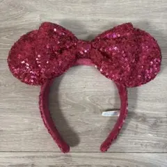 ミニー　スパンコールカチューシャ ピンク