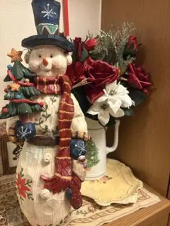 アメリカンカントリー雑貨　クリスマス　大きなスノーマン置物