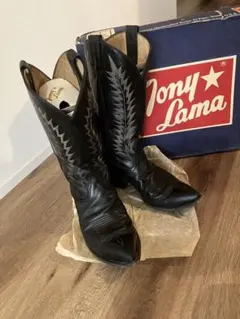 Tony Lama 黒ウエスタンブーツ