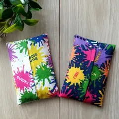 ハンドメイド　ミニサイズポケットティッシュケース　２つセット