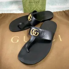 美品 GUCCI 名作 GGマーモント レザー トングサンダル 7のサムネイル