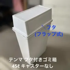 天馬 スマートペール 45L フタ(フラップ式) 分別 ゴミ箱 ホワイト