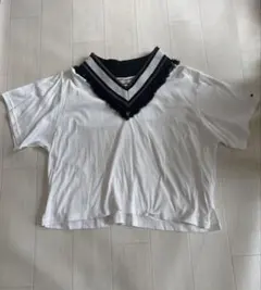 NON TOKYO フリンジ付きVネックTシャツのサムネイル