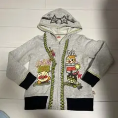 アンパンマン フード付きパーカー グレー