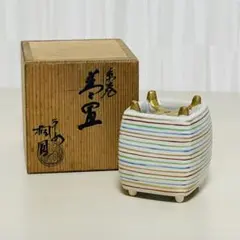 ▽良▽【時代】古銅糸巻蓋置　茶道具 糸巻蓋置（いとまき ふたおき）