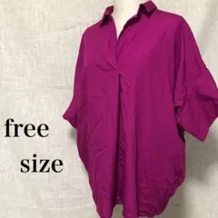 アースミュージック＆エコロジー ポンチョタイプ コットンシャツ カットソー