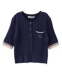 cocodeal ケーブルニットカーディガン