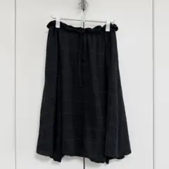 YOHJI YAMAMOTO NOIR チェック ドローストリング スカートのサムネイル