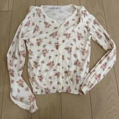 earth music&ecology 花柄長袖カーディガン　s