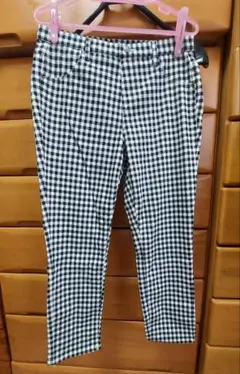 UNIQLOユニクロ★ギンガムチェック★スリムフィットスキニーパンツ★L