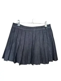 ZARA ダークデニム プリーツスカート XS