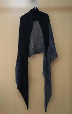 ドルマンカーディガン　グレー×ブラック