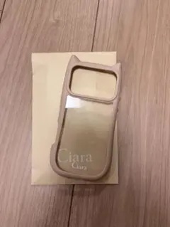 Ciara iPhone17pro/18proケース 猫耳 ピンクベージュ
