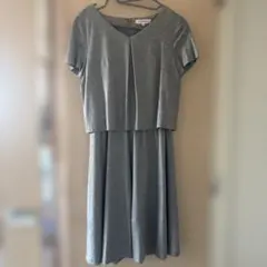 美品　INDIVI グレー ノースリーブ ワンピース