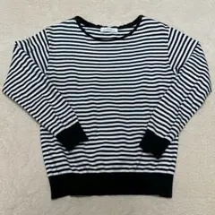 ユナイテッドアローズ　白黒ボーダーの長袖カットソー　コットン100% 綿素材