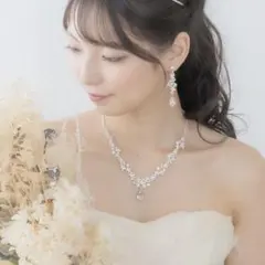 Moe Bridal ネックレス＆イヤリングセット