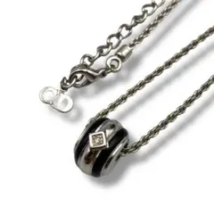 美品 Dior クリスチャンディオール ネックレス ラインストーン 黒×銀