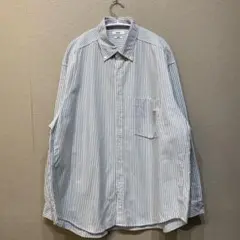 koé（コエ）　シャツ　ストライプ柄シャツ　サイズL 綿のサムネイル