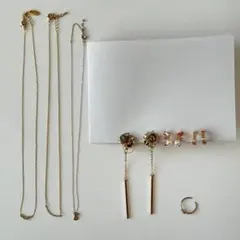 アクセサリー7点まとめ売り ネックレス イヤリング ピンキーリング